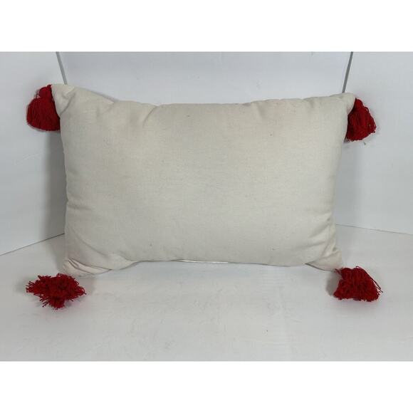 Wondershop Holiday Christmas Tree Decorative Pillow Tasseled 17"x10" - Picture 3 of 5